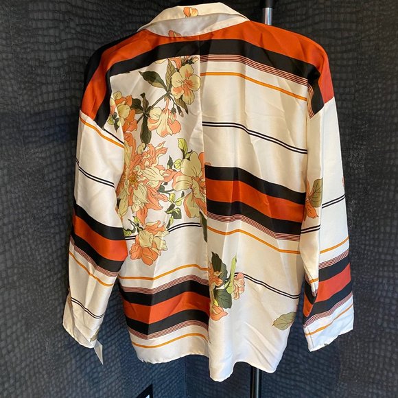 Satin Printed Blouse - Picture 2 of 2